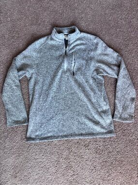 Woolrich grey 3/4 zip sweatshirt pullover